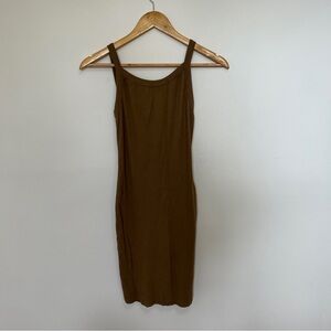 Cotton Citizen Verona Brown Ribbed Tank Mini Dress Size S